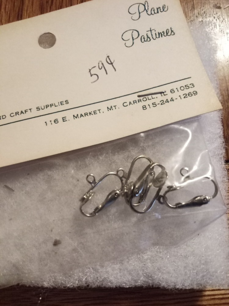 Clip On Ear Rings Hobbies And Crafts Vintage 2 Pair Good Quality Silver