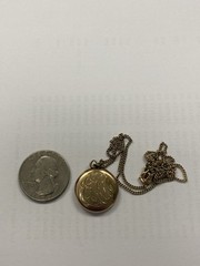 10-14kt rose gold filled necklace Locket Sovereign