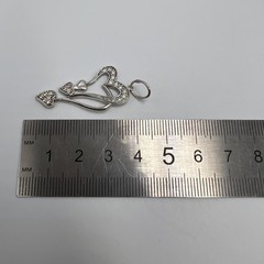 Vintage Pendant Icon Necklace Jewelry Sterling Silver 925 Beautiful Heart 2.44gr