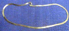 Vintage HERRINGBONE 18-inch NECKLACE Sterling Gold Tone HCT 925 Italy 7.4g