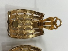 Erwin Pearl Earrings Clip On Gold Tone 1.25 inch – Vintage