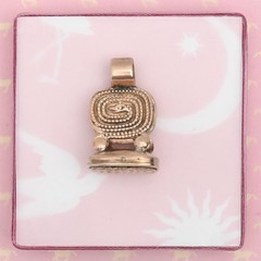 Antique Victorian Snake Eternity Double Sided Gold Filled Fob Charm Pendant