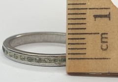 Vintage Sterling 925 Eternity Wedding Band Channel Set CZ Elegant Ring SZ 7.5