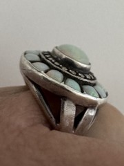 Rare Estate VTG Theodor Fahner Sterling Opal Ring Size 6 3/4