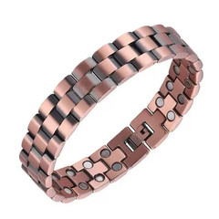 Unisex Bracelet, Arthritis Pain Relief, Vintage Retro, Magnetic, Red Copper