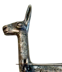 Vintage Alva Studio Silver Plated Pewter Llama Brooch Alpaca Pin 2″