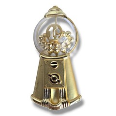 AJC Brooches Computer Woman Mirror Vanity Gumball Machine Gold Silver Lot of 3
