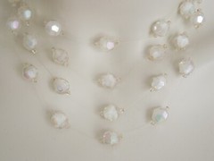 Vintage Langani Necklace Glass Beads Balls 4-Row 37.3 G/Length Approx. 39 Cm