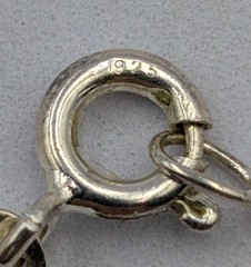Vintage 925 Sterling Silver Crab Cancer Zodiac Pendant 17.75″ Box Chain Necklace