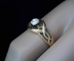 Antique Russian – Polish 0.60 Ct Lab Created Diamond 14K Gold Finish Ring