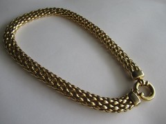 Vintage 1980’s gold plate Collar Necklace