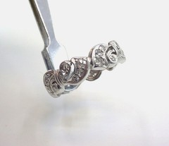 Iconic Art Deco Platinum Diamond Wide Eternity Band Ring–Lyrical, Lovely
