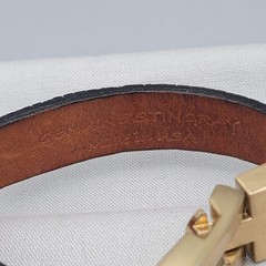 Leighelena Genuine STINGRAY Bracelet Gold tone Clasp 7″