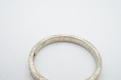 Vintage 18k White Gold Diamond Ring Etched Size 7.25