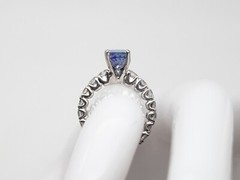 Designer $9000 4ct Natural Tanzanite VS G Diamond 18k White Gold Wedding Ring