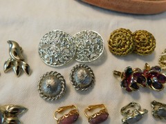 Vintage Earrings Large Lot WEISS CORO COVENTRY MONET Rhinestones 16 Pairs