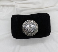 La Esperanza DGS 925 Sterling Silver Aztec Calendar Guad Jal Mex Brooch Pendant