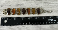 Vintage Unbranded 1960/70’s Faux Amber Gold Tone Bracelet