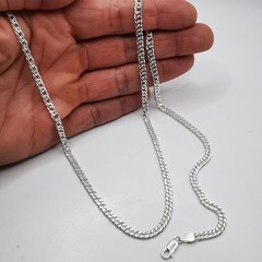 Vintage 925 Sterling Silver Signed Handmade Jewelry Chain 23.62in 0.16in 0.66oz