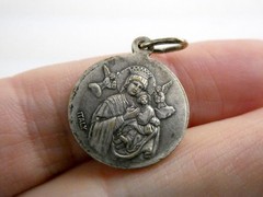 Vintage St John Neumann Religious Medal Made in Italy 2.7g 17.75mm Diameter
