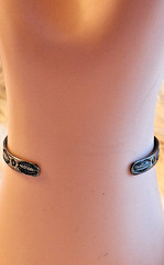 Vintage Small ‘Sanford’ Native American Silvertone Cuff Bracelet Sancrest