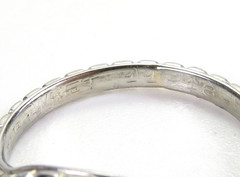 Antique Art Deco Wedding Band 18KW Ring Size 6 UK-L1/2 2.03MM Wide dtd 11/18/95