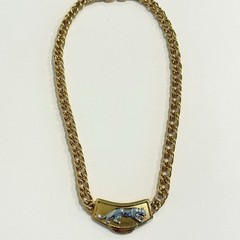 Jackie Collins Vintage 80’s Panther Gold Plated Two Tone Chain Link Necklace