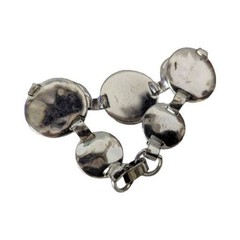 Women’s Sterling Silver Jewelry Round Disc’s Style Bracelet from Mexico 7 1/2″