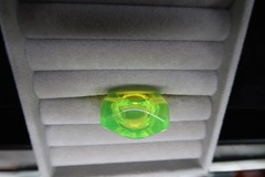 Vtg 60’s Green Mod Acrylic Resin Glow in the Dark Ring Retro Fashion Size 5.25