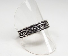 Vintage 1990s Wheeler Mfg. Co. USA Sterling Silver Celtic Knot Band Ring Sz 11