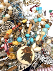 5lbs Vintage Jewelry Lot For Wear Or Harvest Some New Broken Many Signed