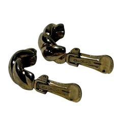 Vintage Christian Dior Clip‑On Earrings Signed Chr. Dior Made in France 80s 90s