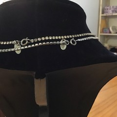 Vintage Les Bernard Rhinestone Necklace Chains