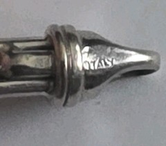 1980s Italian 14K white gold paperclip bracelet, 7.5″ Men’s Lobster Clasp – 9.5g
