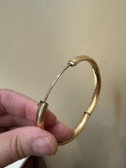 VTG Gold plated flowers Etched hinged Bracelet