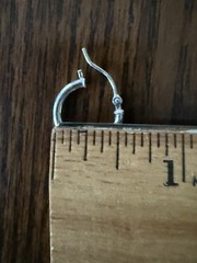 Beautiful Click Hoop earrings With 0.5” Diameter,sterling silver New 2mm