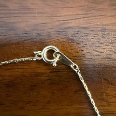 Vintage Gold Plated Pendant Necklace Mixed Metal Art Deco Style 18 Inch