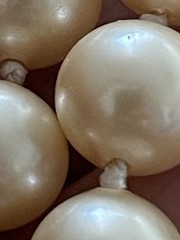Trifari Hand-Knotted Pearl Necklace 24 Inch Decorative Clasp Vintage