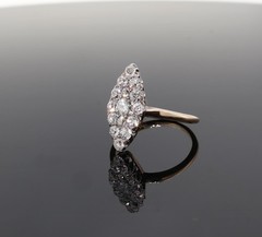 Handmade 1.00ct Old Cut Diamond 18k Gold Ring Size M Val $6910