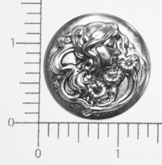 15044 Matte Silver Oxidized Victorian Woman Jewelry Finding