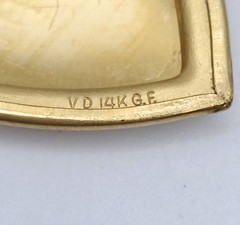 Vintage Locket Lot 4pc Van Dell 14K GF Gold Filled Heart Costume Enamel Pendants