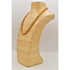 Napier Vintage 24″ Chunky Curb Rope Chain Necklace Gold Heavy Signed 1970s BinBM