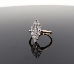 Handmade 1.00ct Old Cut Diamond 18k Gold Ring Size M Val $6910