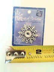 Vtg Lot of 2, Russ – Visions of Winter, Snowflake Pins, Silver Plated Pewter 