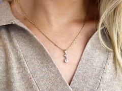 Antique and Contemporary 0.91Ct Diamond and 18k Yellow Gold Pendant