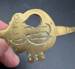 Vintage West African Ashanti Brass Sankofa Bird Cuff Bracelet