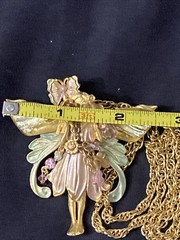 Retired Vintage Kirk’s Folly Primrose The Flower Fairy Charm Necklace Gold Tone