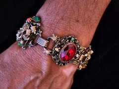 Vintage Ornate BOHO CHIC Gypsy Bracelet 7″ extended length – b1108