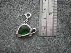 Jez (Jezlaine) Tortoise Vintage Sterling Silver Bracelet Charm Pendant 2.4g