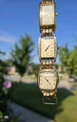 Vintage John Wind Maximal Art Watch Bracelet Multi Face Art Deco Assemblage 6.5
